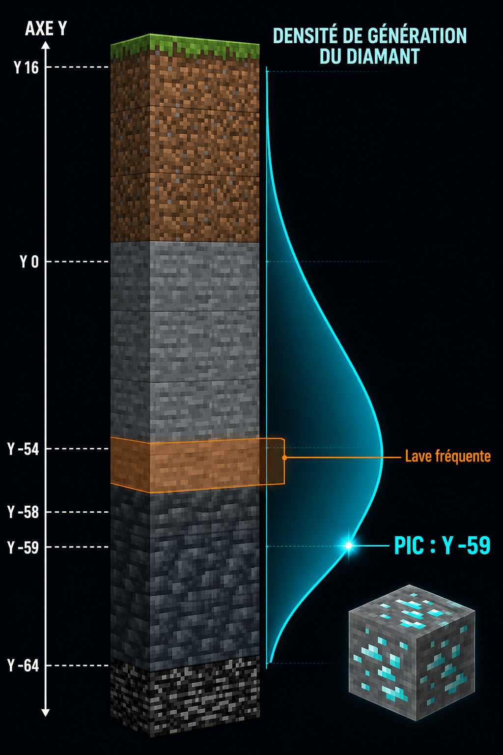 couche diamant minecraft