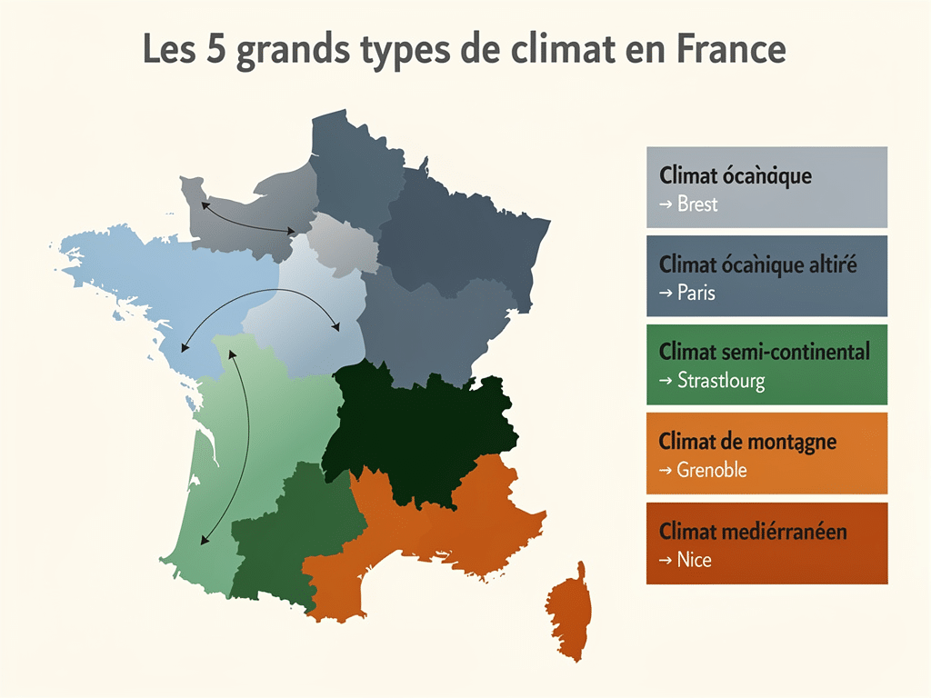 carte des climats en france