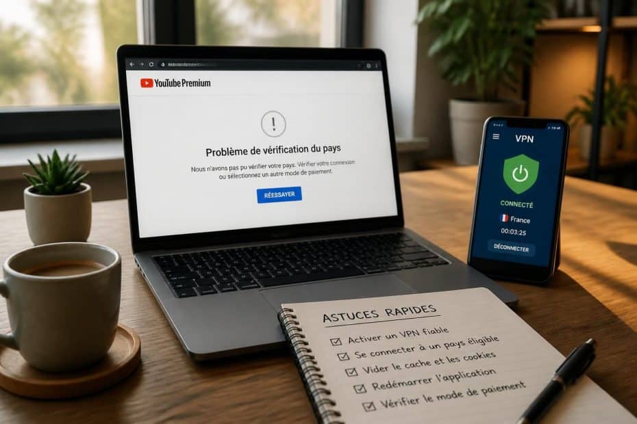 découvrez des solutions rapides et des astuces efficaces pour résoudre le problème de vérification de pays sur youtube premium et profiter pleinement du service.